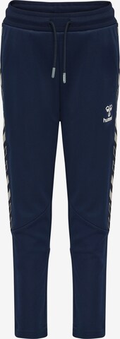 Hummel Regular Workout Pants in Blue: front