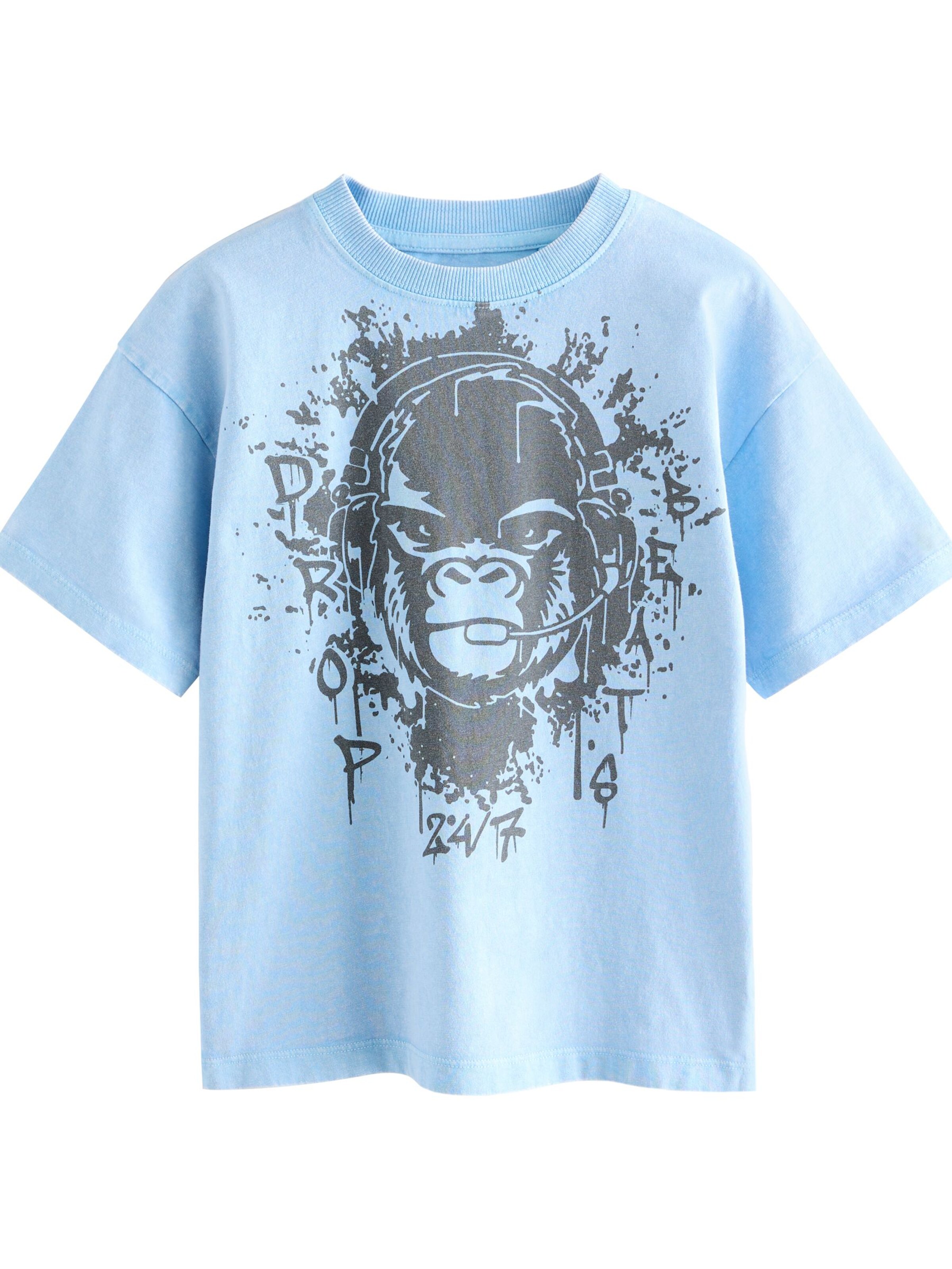 Next T-Shirt in Blau: Vorderseite