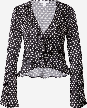 TOPSHOP Blouse in Zwart: voorkant