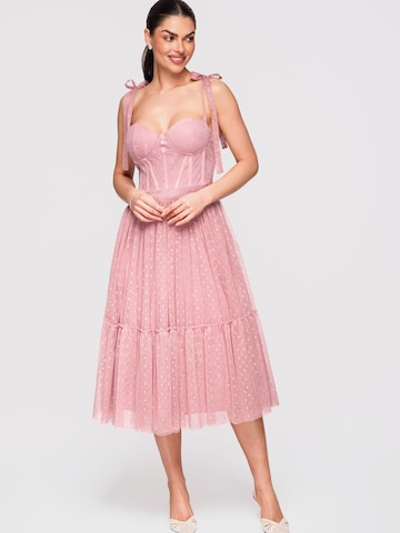 Ombre Dress in Pink: front
