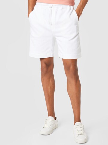 Regular Pantalon 'Sewalk' BOSS en blanc : devant