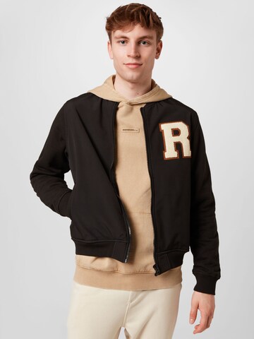 Redefined Rebel Zip-Up Hoodie 'Pedro' in Black: front