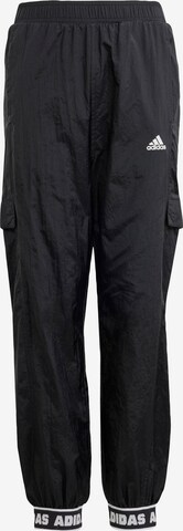 Loosefit Pantaloni sportivi 'Dance Woven' di ADIDAS SPORTSWEAR in nero: frontale