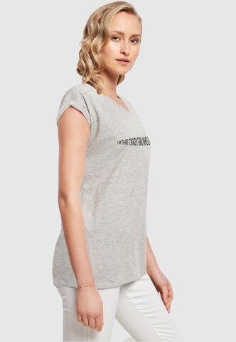 Merchcode T-Shirt 'Football Girl' in Grau