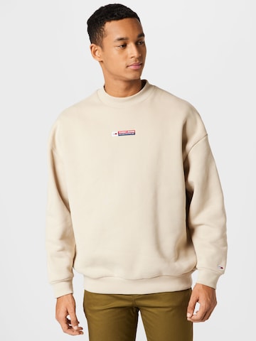 Felpa di Tommy Jeans in beige: frontale