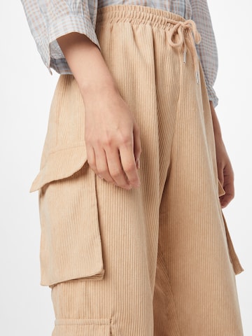 Missguided Tapered Cargobroek in Beige