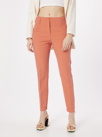 Summum regular Παντελόνι με τσάκιση σε πορτοκαλί: μπροστά