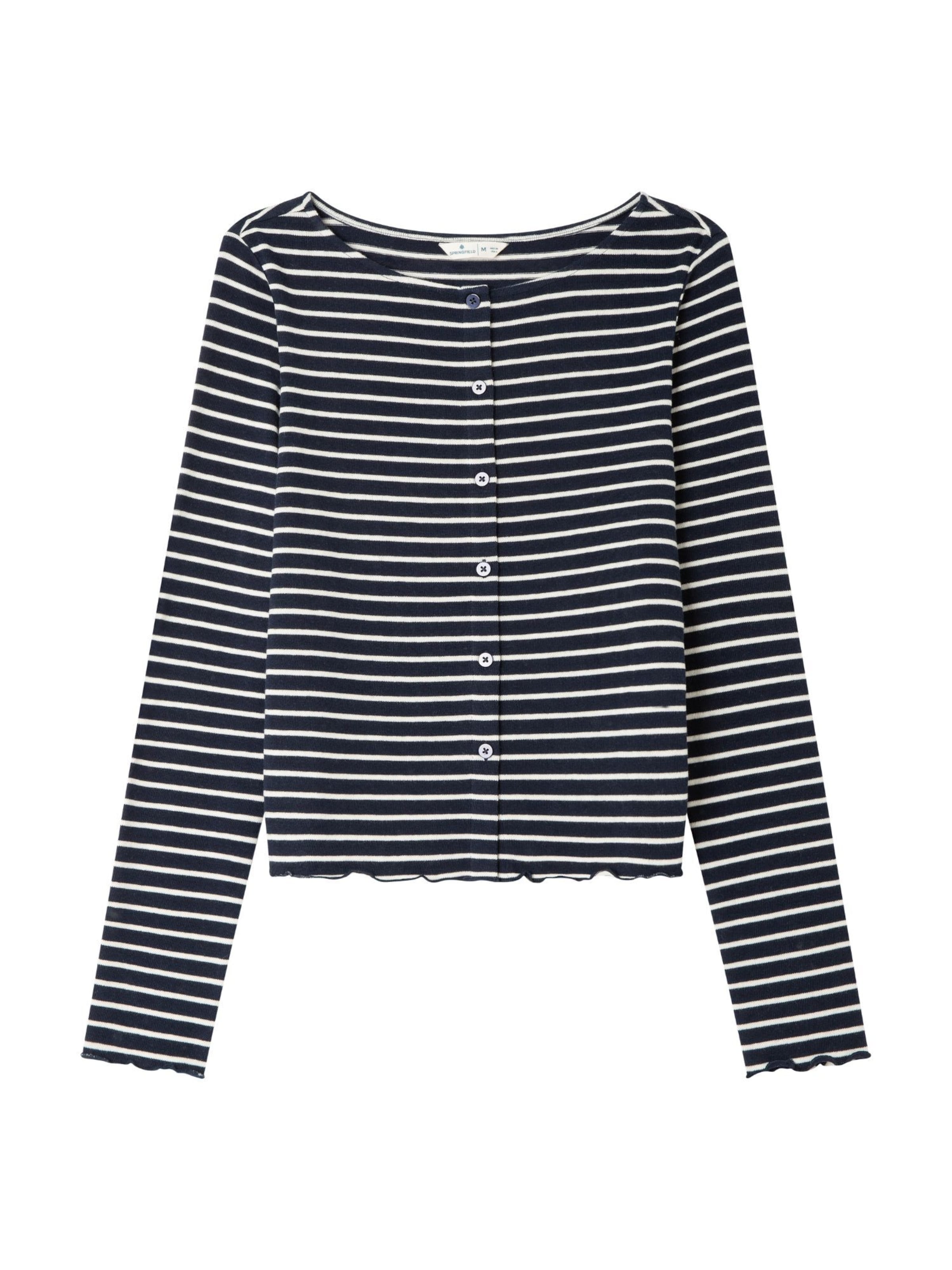 Springfield Gebreid vest in Blauw: voorkant