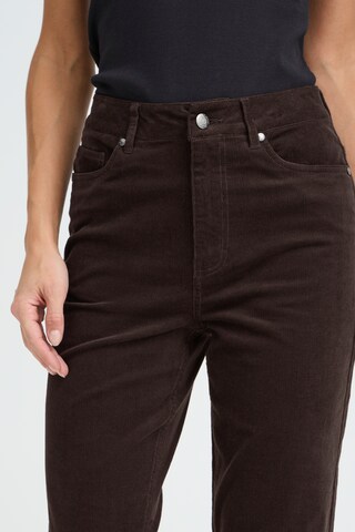 évasé Pantalon 'PZSally' Pulz en marron