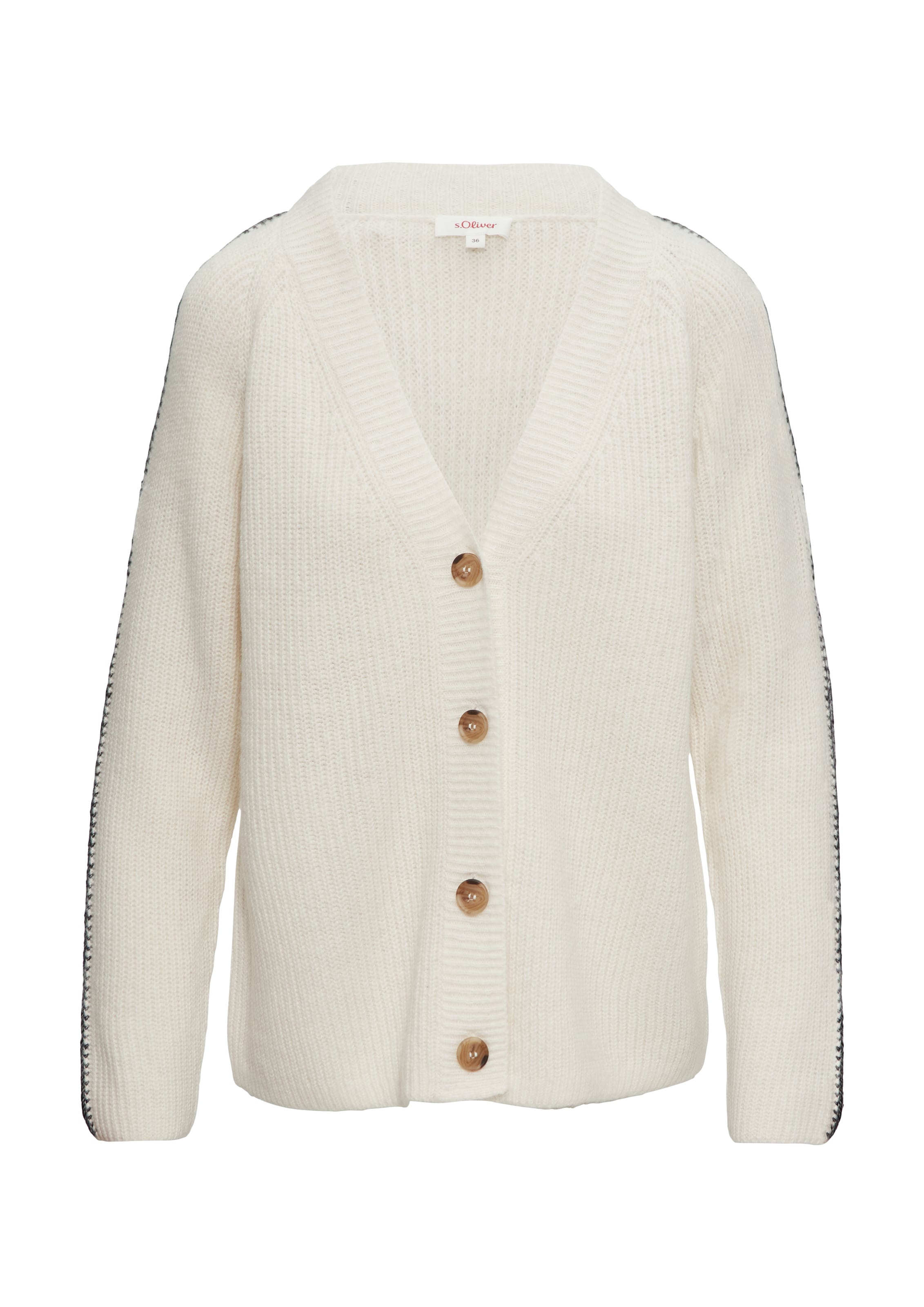 s.Oliver Strickjacke in Beige: Vorderseite