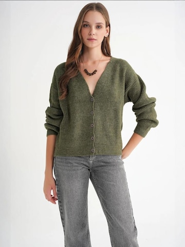 MixRay Knit Cardigan in Green