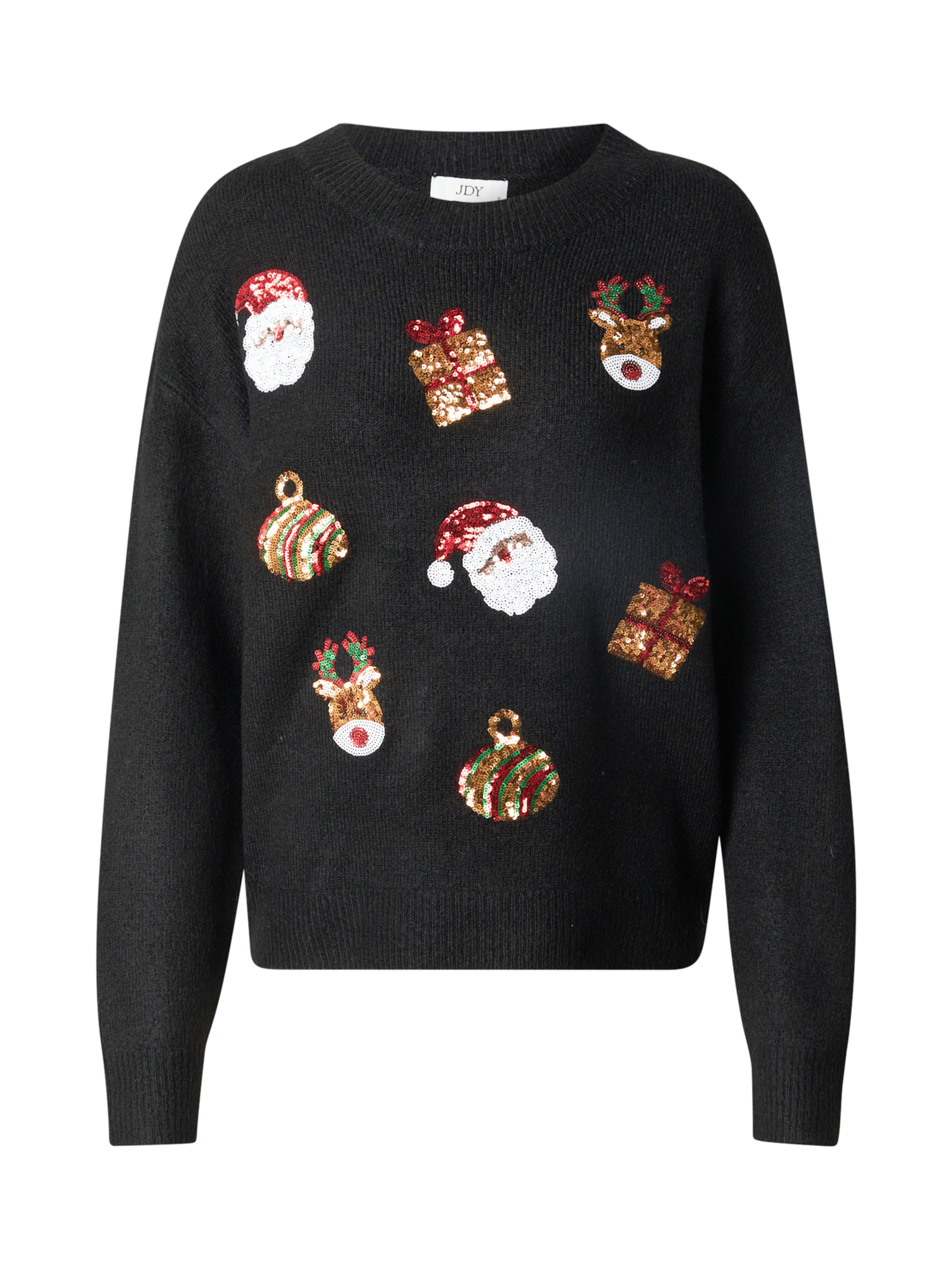 JDY Svetr 'JDYSANTA' – černá: přední strana