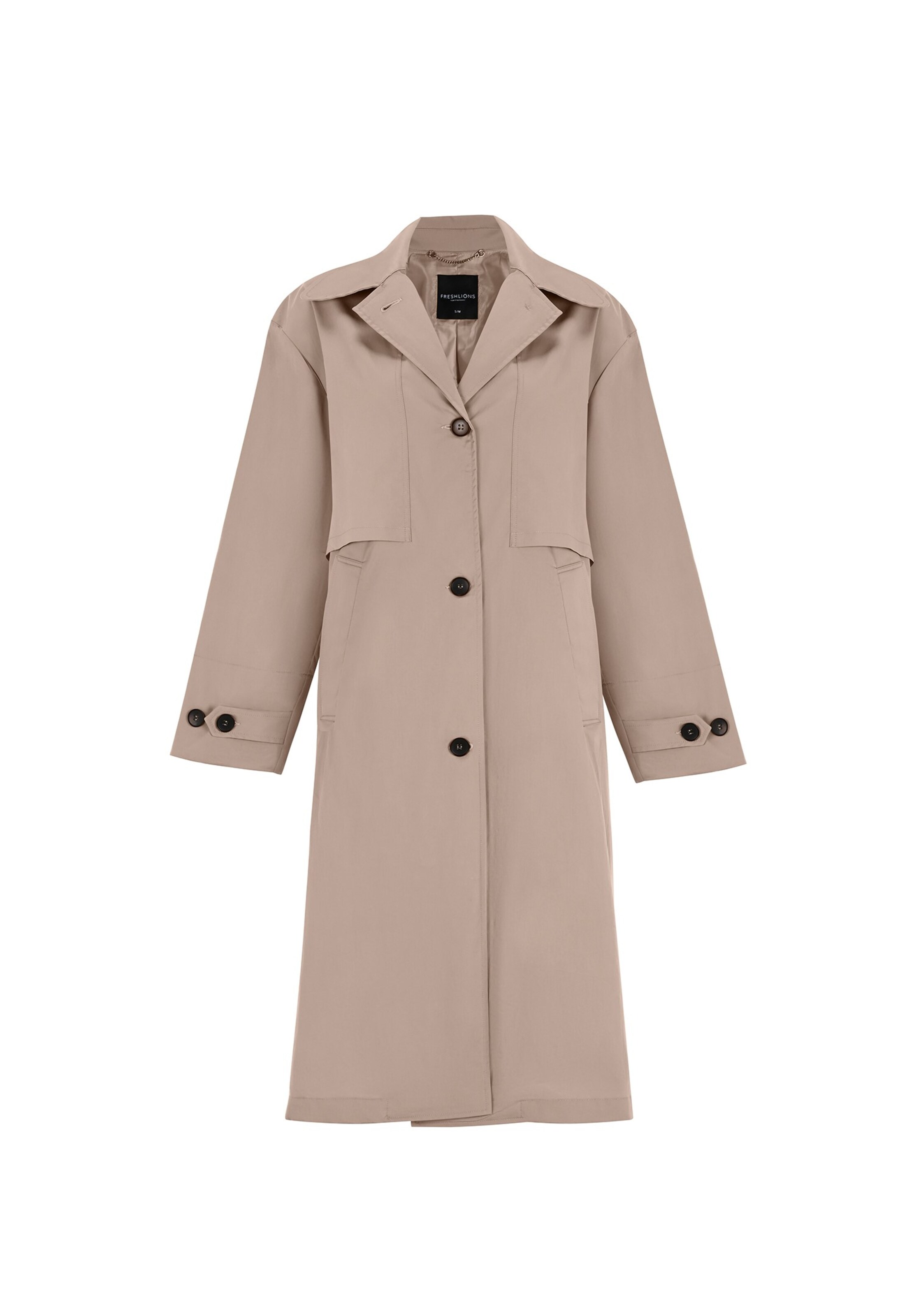 FRESHLIONS Tussenmantel 'Cecilia' in Beige: voorkant