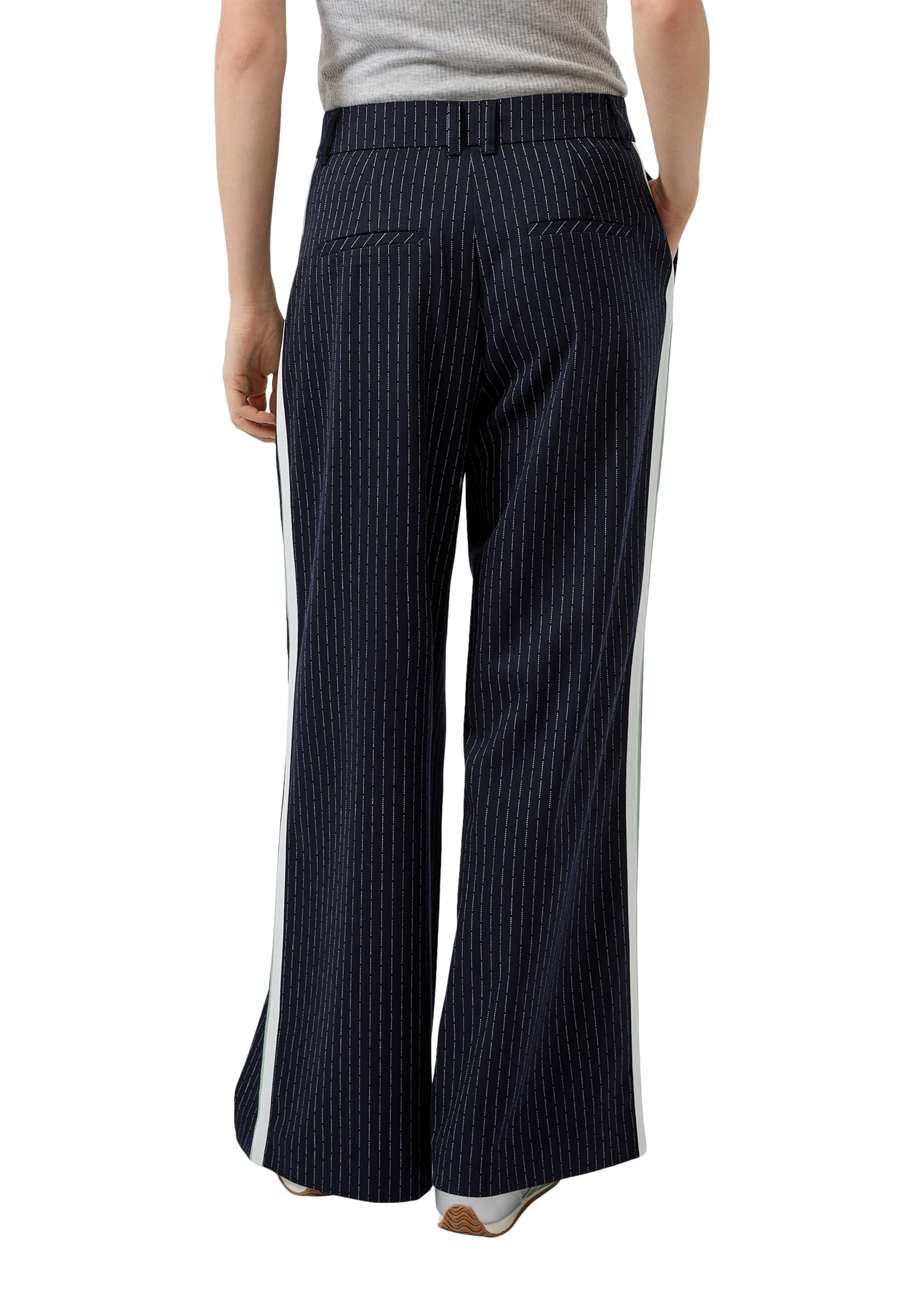 s.Oliver Wide leg Pleat-front trousers in Blue