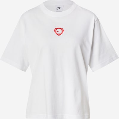 Nike Sportswear T-shirt en rouge vif / blanc, Vue avec produit