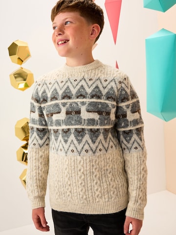 Next Pulóver - bézs: elől