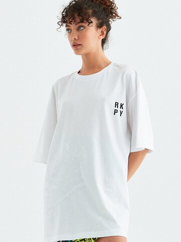 Rockupy Oversizeshirt 'Silas'‌‌‌‌‌‌‌‌ in Weiß: Vorderseite