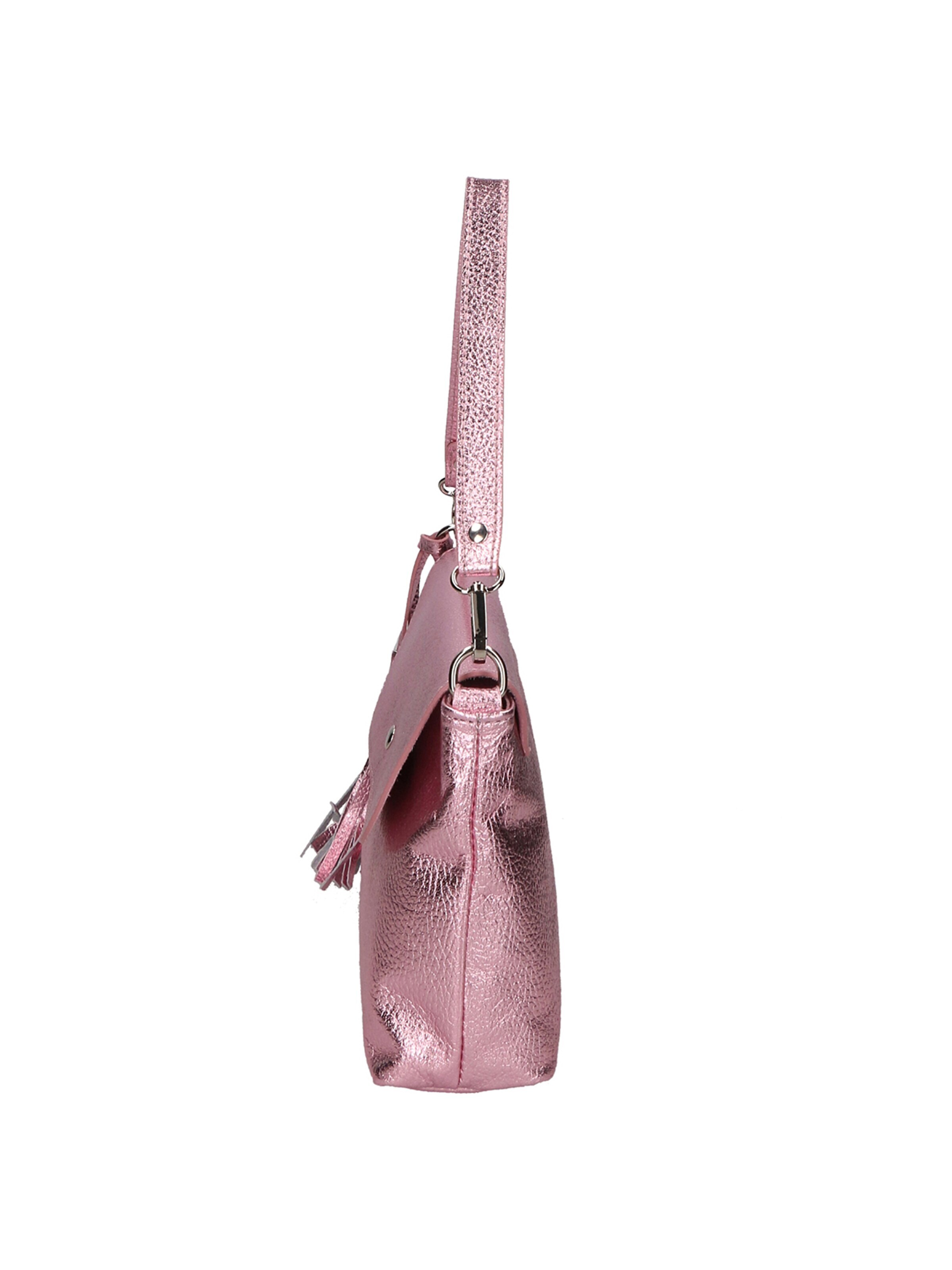 Pochette 'Pochette Donna Pelle Dollaro Laminato con Tracolla Rimovibile - Made in Italy' di Gave Lux in rosa