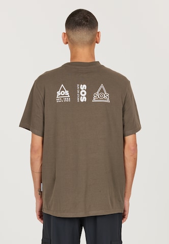 SOS Functioneel shirt 'Dolomiti' in Bruin