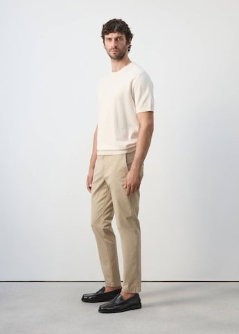 MANGO MAN Slim fit Chino Pants 'Prato' in Beige