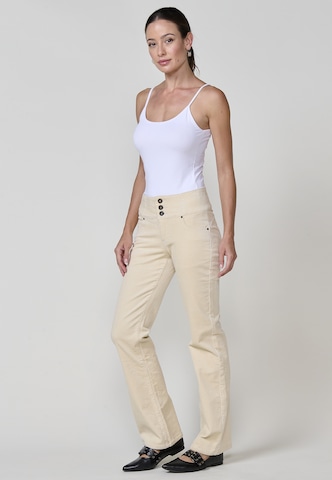 KOROSHI Bootcut Hose in Weiß