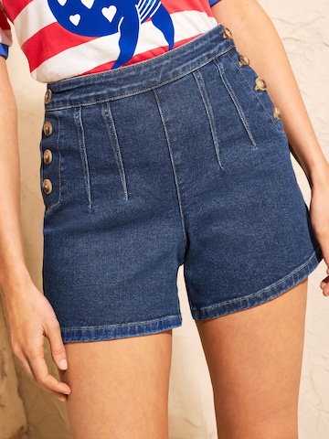 love & roses Regular Jeans i blå