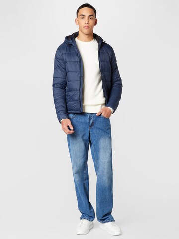 !Solid Winter Jacket in Blue