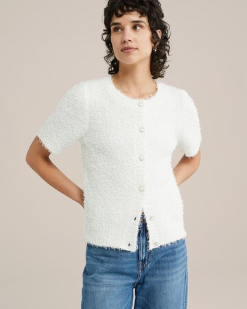 WE Fashion Knit cardigan in White: front