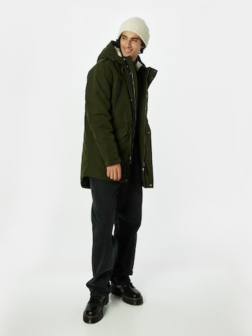 INDICODE JEANS Winterparka 'Callen' in Groen