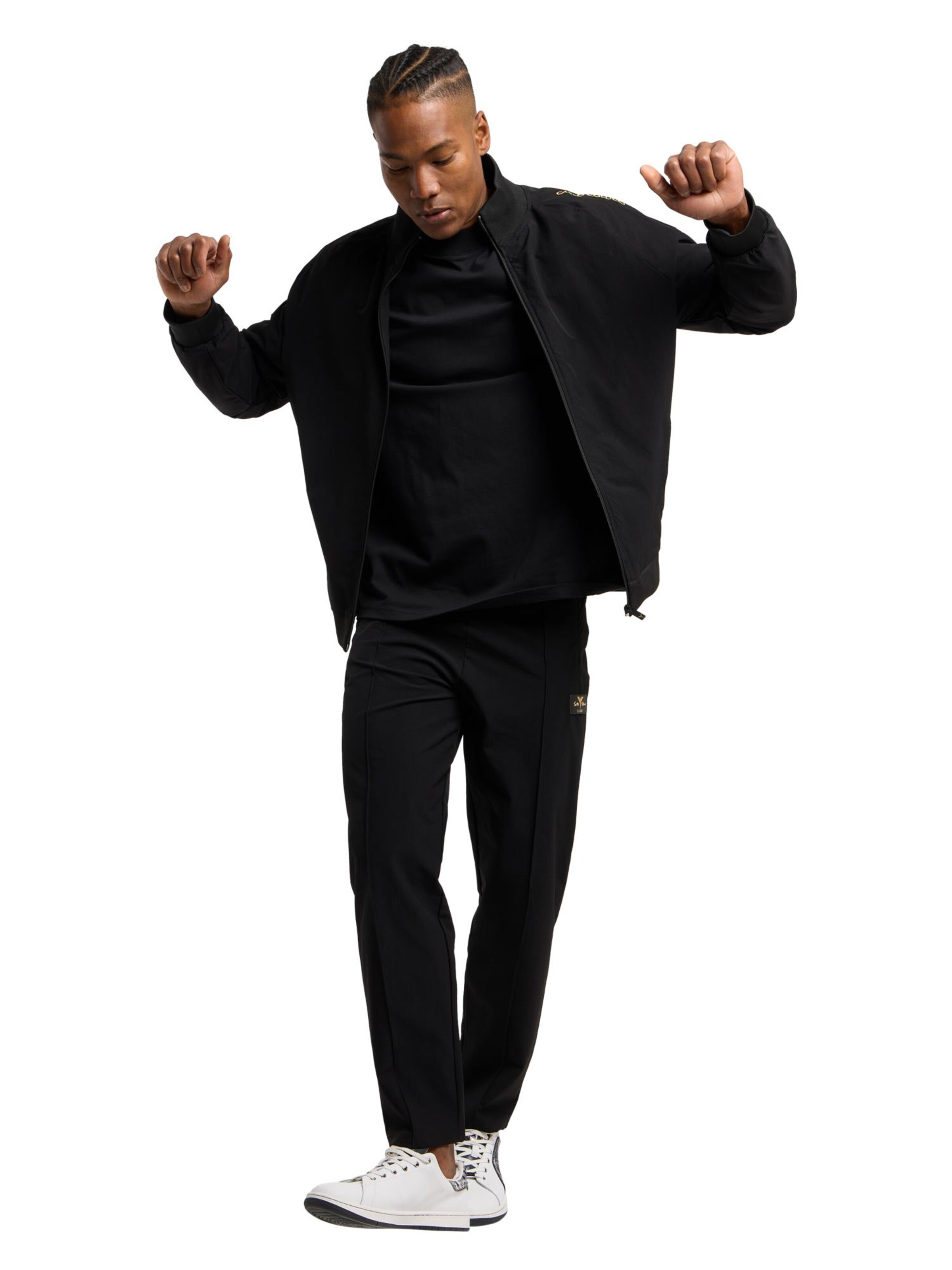 Carlo Colucci Sweat jacket 'Dobler' in Black