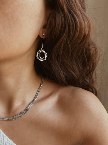 Kamakula Earrings 'Layered Circle' in Silver