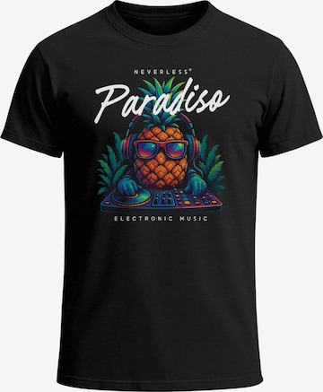 Neverless Shirt 'Dj Pineapple' in Black: front