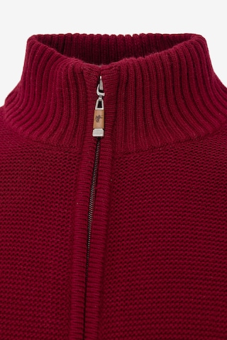 DENIM CULTURE Knit Cardigan 'DARWIN' in Red