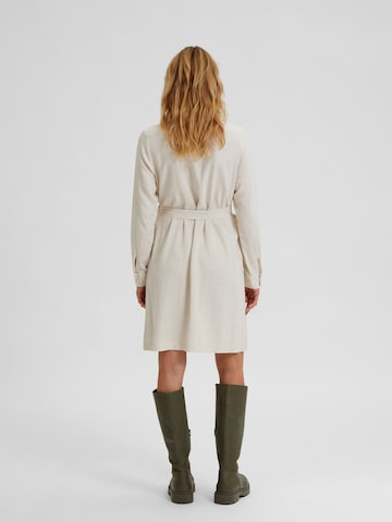 SELECTED FEMME Shirt Dress 'Viva' in Beige