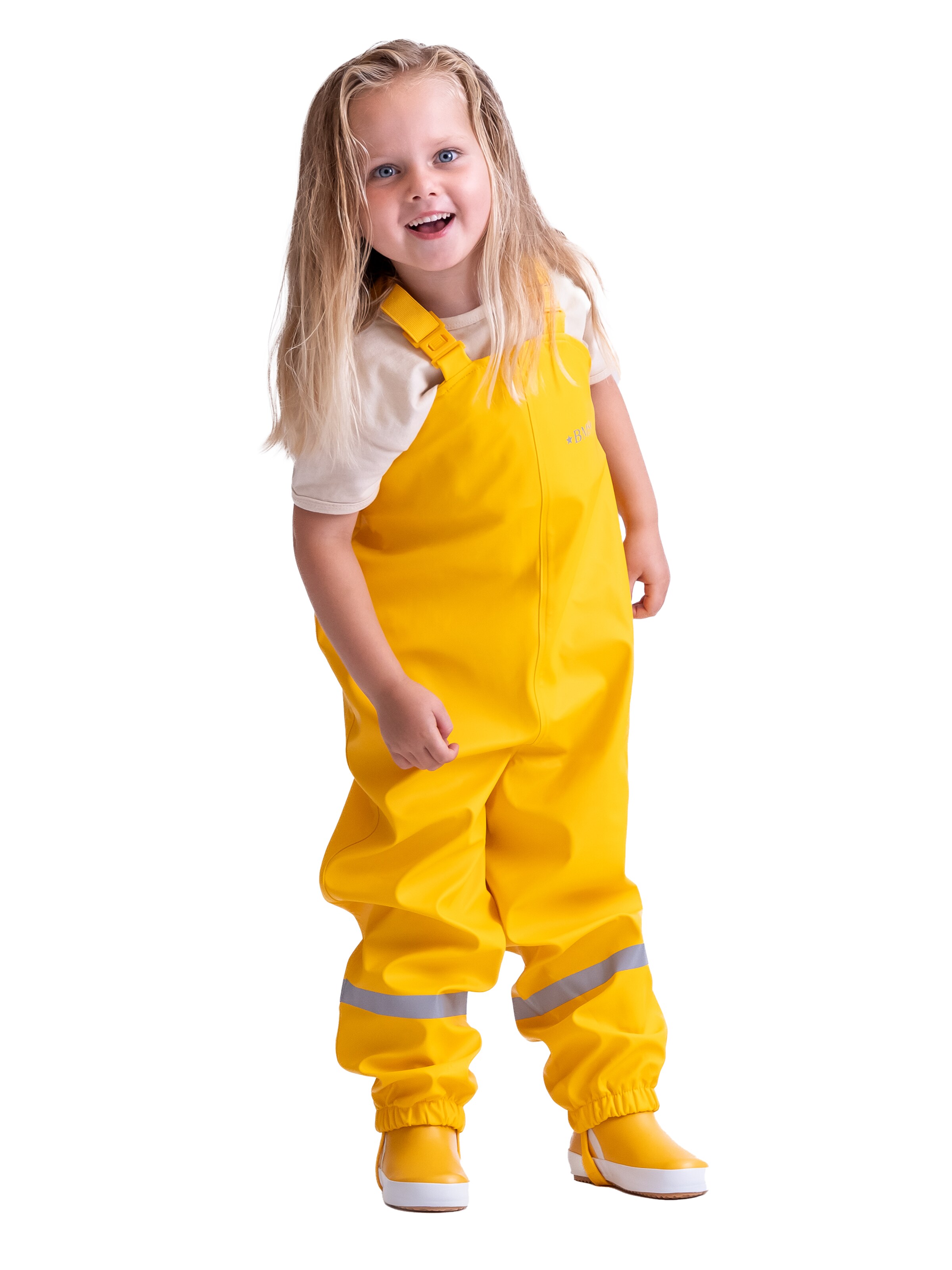 BMS Loosefit Outdoorhose 'Matschhose'‌‌‌‌‌‌‌‌ in Gelb: Vorderseite