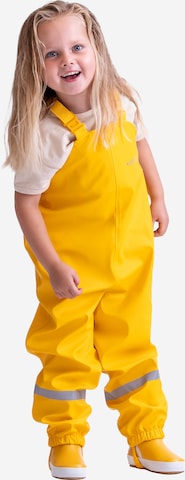 BMS Loose fit Outdoor Pants 'Matschhose' in Yellow: front