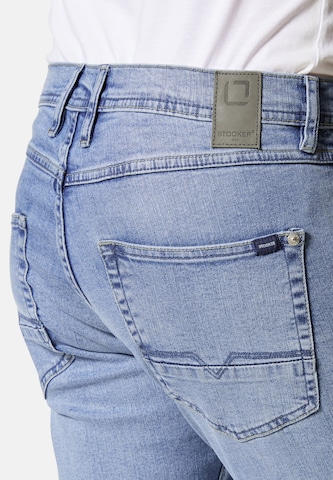 Coupe slim Jean Stooker Men en bleu