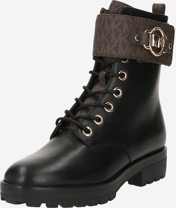 MICHAEL Michael Kors Lace-Up Ankle Boots in Black: front