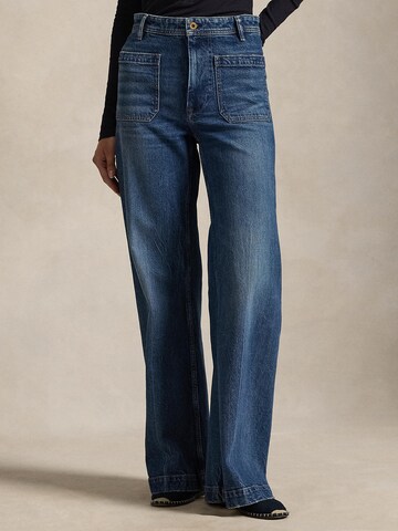 Polo Ralph Lauren Wide Leg Jeans in Blau: Vorderseite