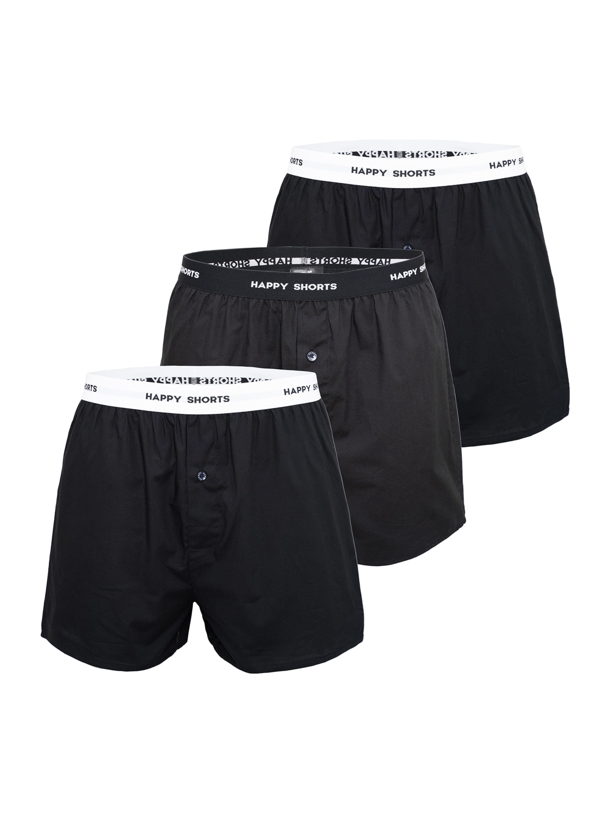 Happy Shorts - Calzoncillo boxer en negro: frente