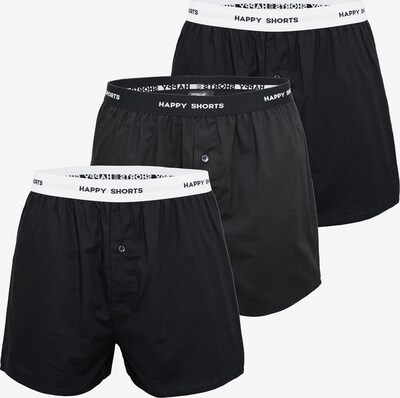 Happy Shorts Boxershorts in schwarz / weiß, Produktansicht
