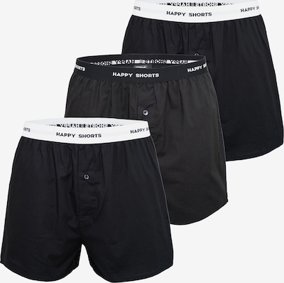Happy Shorts Boxers en noir / blanc, Vue avec produit