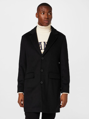 UNITED COLORS OF BENETTON Přechodný kabát – černá: přední strana