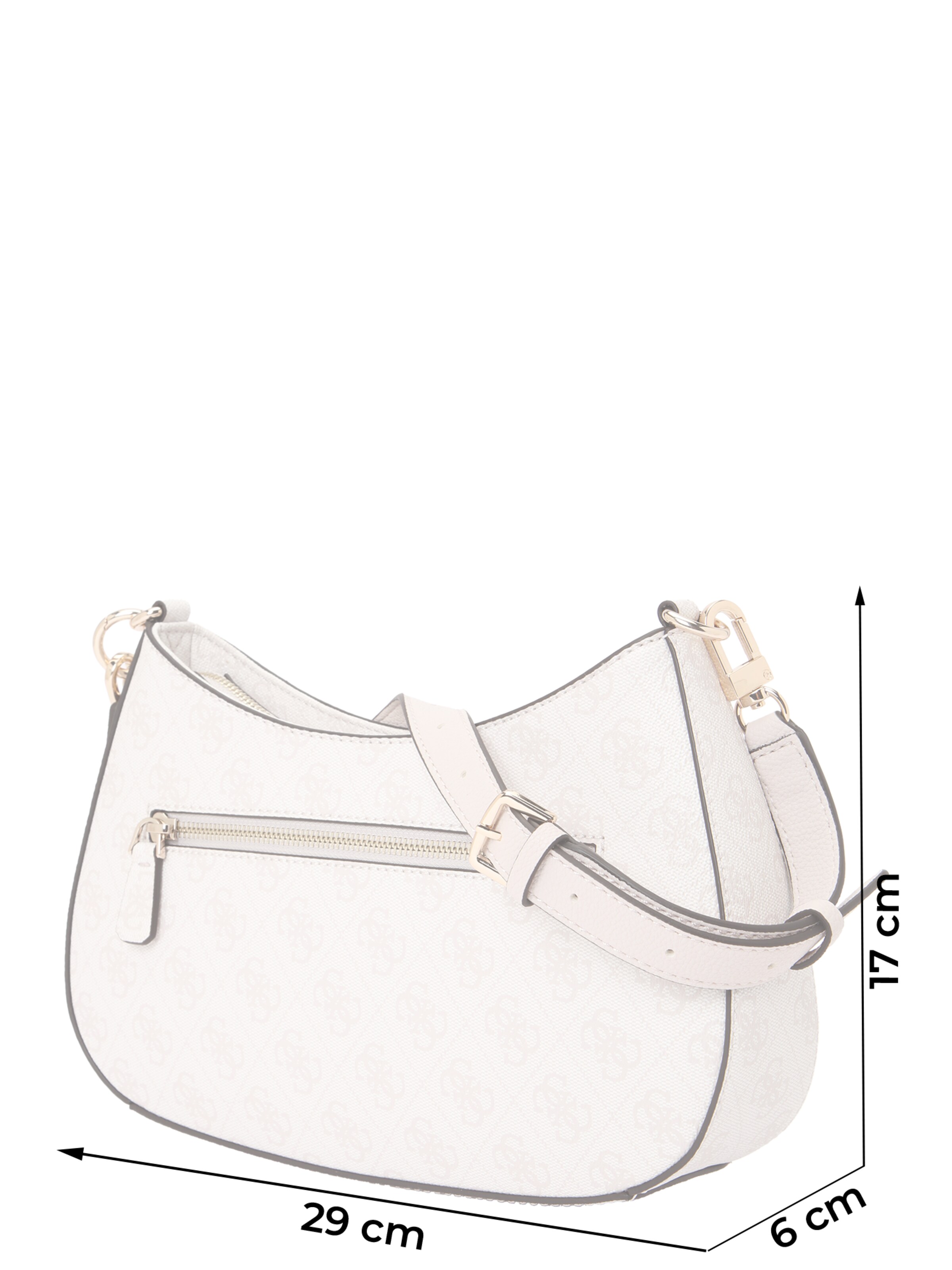 GUESS Наплечная сумка 'NOELLE II TOP ZIP SHOULDER BAG' в Белый