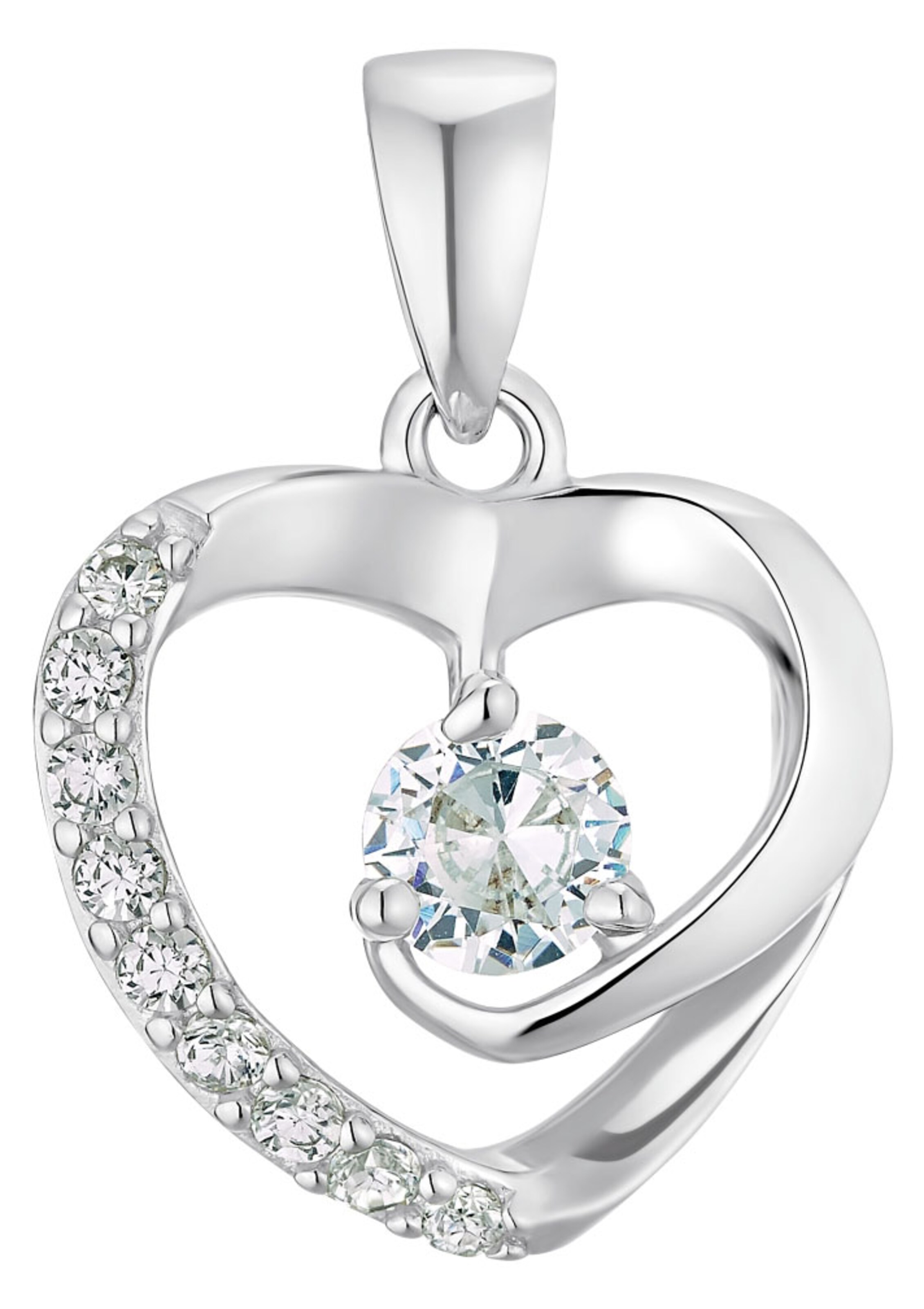 AMOR Pendant 'Herz' in Silver: front
