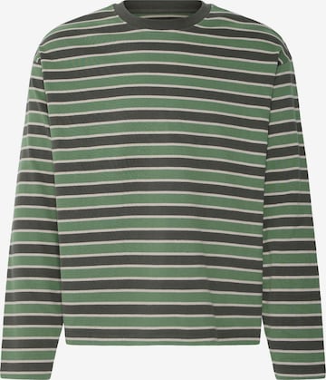 BLEND - Sudadera 'BHKhalid Striped' en verde: frente
