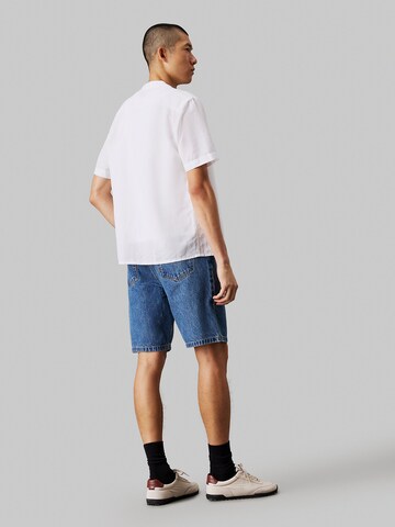 Coupe regular Chemise 'Cuban' Calvin Klein en blanc