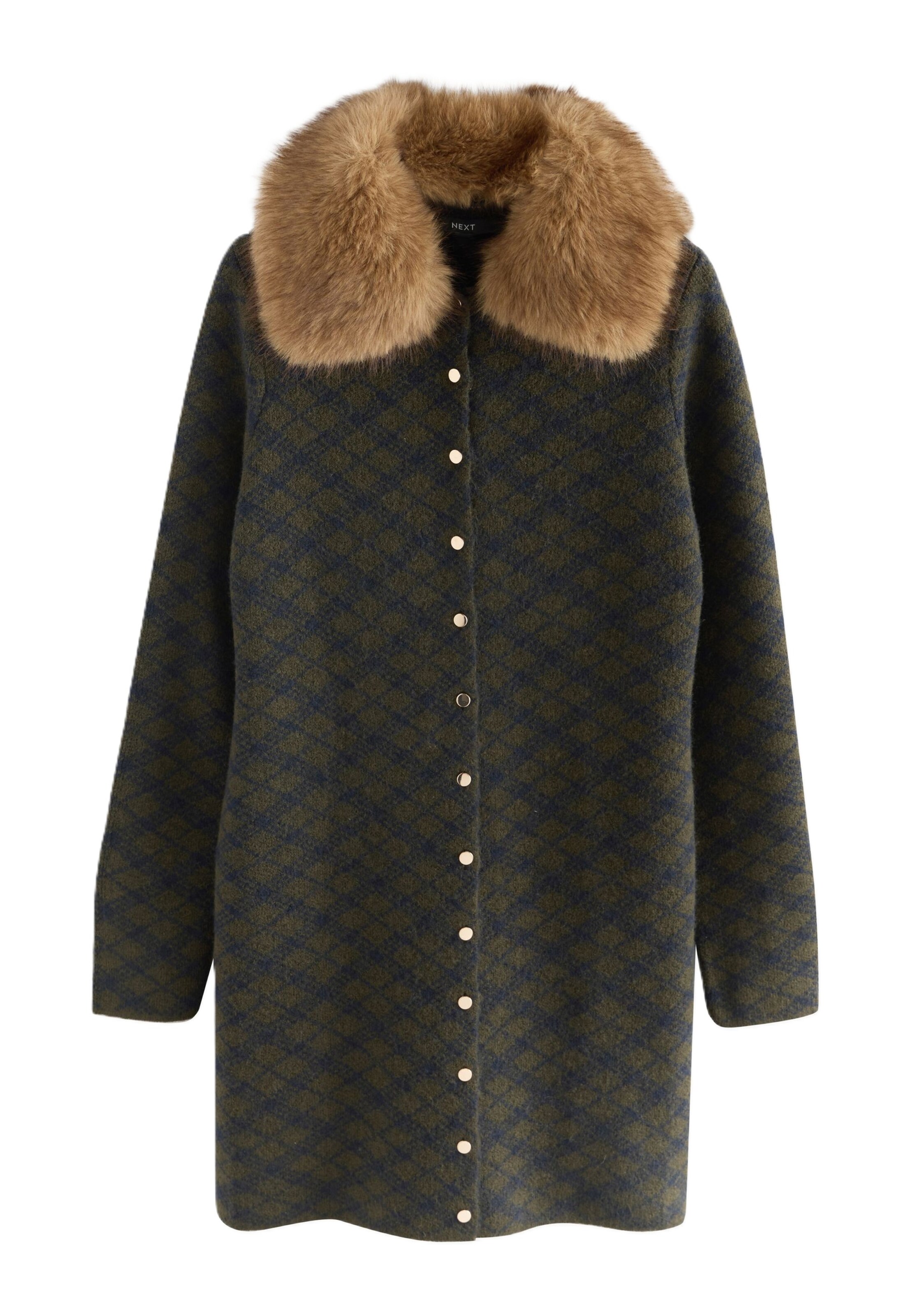 Next Плетена рокля в зелено: отпред