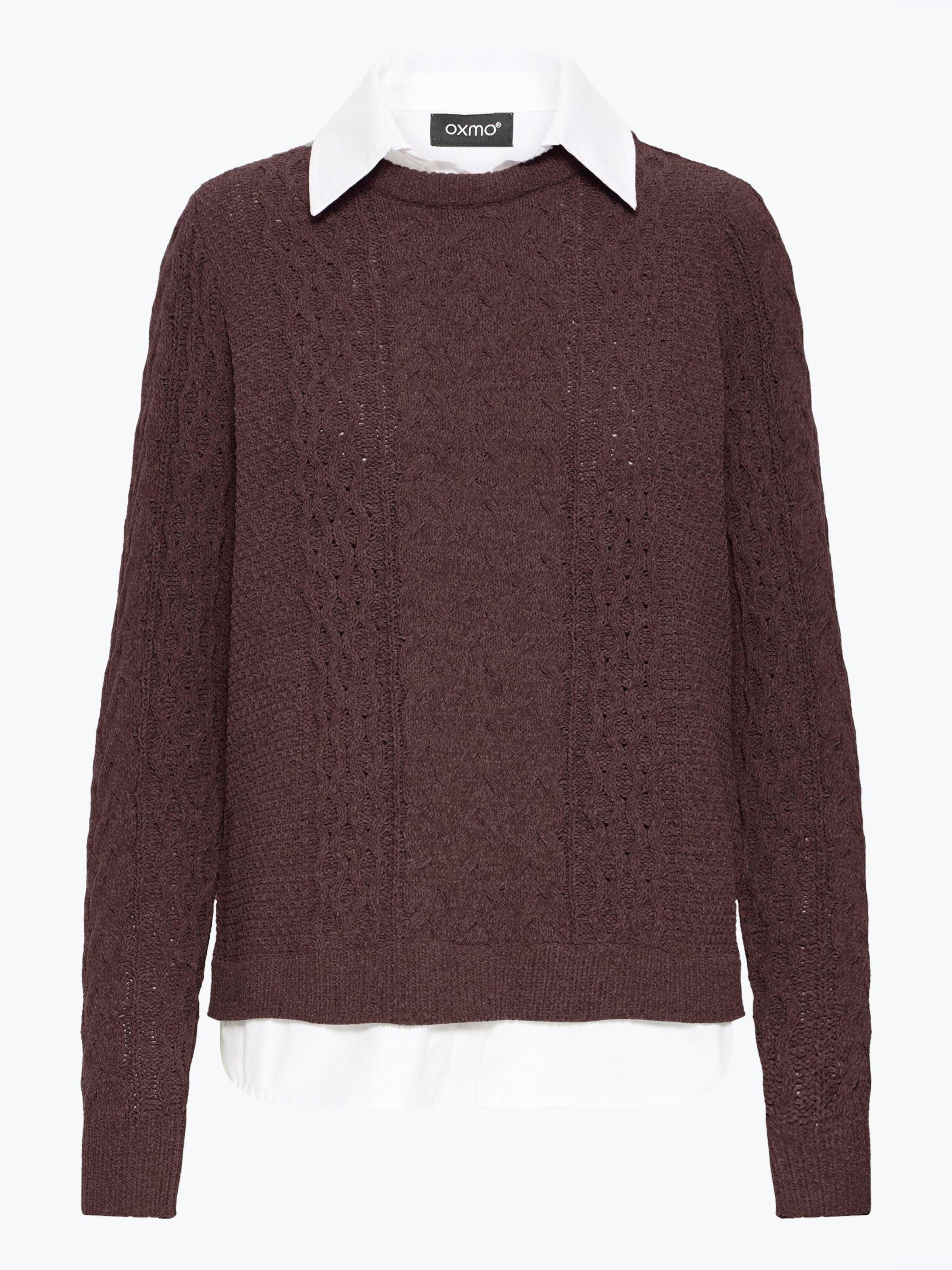 Oxmo - Pullover ' OXFSANVI PU 1 ' em castanho: frente