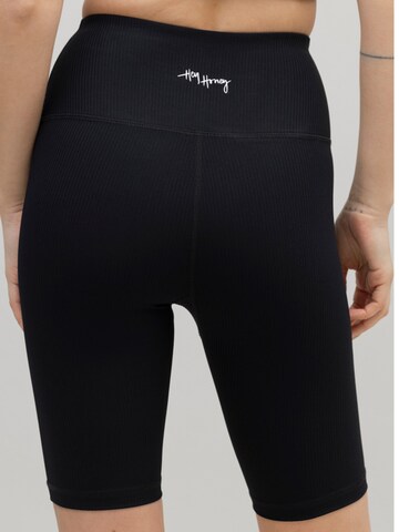 Skinny Leggings 'Biker Ribbed' di Hey Honey in nero
